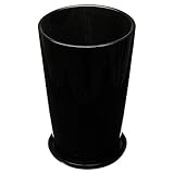 6寸ラウンド H28×φ18.5cm 黒 (受皿付) 29094