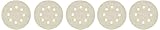 Bosch SR5W240 Random Orbit Sander Hook and Loop 8 Hole Disc 5-Inch 240 Grit Sand Paper, White, 5-Pac