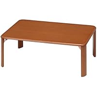 不二貿易 折りたたみ ローテーブル キャメル 幅90cm 40141