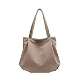 [maytopia] トートバッグ ショルダーバッグ トートバック マザーズバッグ ハンドバッグ レディース ファスナー付き 厚手 大容量 A4 キャンバス 軽量 ファスナー付き 肩掛け おしゃれ トート 帆布 通勤 通学 BD2013 (カーキ)