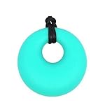 Silicone Baby Teething Necklace - Best Teether Necklace for Nursing Moms. Natural Teether Ring Donut