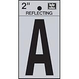 hy-ko Prod rv-25 / T 2インチブラック粘着反射ビニール文字T 10 ブラック RV-25/T 1
