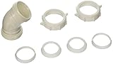 Keeney 49PVCK 45 Degree 1-1/2-Inch or 1-1/4-Inch by 1-1/2-Inch Coupling Elbow, White [並行輸入品]