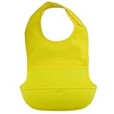 YY-Shop ベビー エプロン 食事 シリコン お食事用防水ビブ 離乳食 赤ちゃん 幼児 食べこぼしポケット付 コンパクト お出かけ 軽量 0~3歳 (4イエロー)