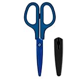 プラス フィットカットカーブ イージーグリップ はさみ チタンコート ブルー 5個セット