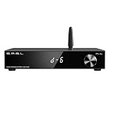 S.M.S.L D-6 デュアル AK4493s チップ Bluetooth 5.1 LDAC オーディオ DAC DSD512 PCM768kHz 32Bit CK-03クロックモジュール 6.35mm TRS*2 バランス出力 Type C to Type C USB RCA デコーダー リモコン付き (黒色) (ブラック)