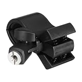 uxcell マイクホルダー O.D 32mm - 60mm メタルインターフェース マイクホルダークリップ 1/4メタルアダプター付き 小型マイク用 黒 1個