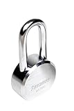 Sesamee 937KD Clamshell KD Rekeyable Round Body Solid Steel Padlock with 2-Inch Boron Shackle Sesame