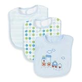 SpaSilk' Terry Bib Set in Blue Train by Spasilk