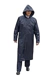 ロング レインコート ネイビー メンズ XXL 122cm丈 カッパ
