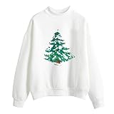 長袖Tシャツ レディース クリスマスツリー　Kukoyo　春秋冬　サンタクロース　プリント　ロングスリーブ　無地　シンプル　カットソー 上着 トップス　レーニングウェア　スウェット　カジュアル　快適 