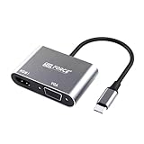 日本の中小企業 MSL FORCE iphone15/16シリーズ対応 ドッキングステーション アダプター 2in1 USB-C to HDMI & VGA ハブ スマホ テレビに映す uc0701 1個