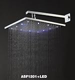 16 "水電源BigステンレススチールSquare 3色LED温度Sensitive降雨シャワーヘッド、クローム仕上げys-1734