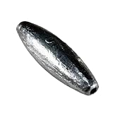 中通し(長)おもり 約1kg入り徳用パック 釣り オモリ 鉛 日本製 (0.8号【約1kg】入り)