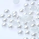 HARU雑貨 半円パール オフホワイト 白 1.5mm 2mm 3mm 4mm 6mm 8mm 10mm 12mm 樹脂 カボション 貼り付け レジン ネイル 手芸 (4mm 50個)