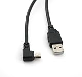 VECASDEN 90cm ミニUSB変換ケーブル L型ケーブル USB A端子 オス - USB mini-B端子 オス 約1.8m