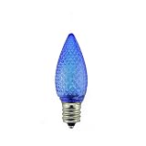 Sienna Faceted Transparent Blue LED C7 Christmas Replacement Bulbs, 4 Pack by Sienna