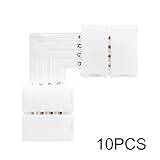 XCSOURCE 10個入り4ピンL形状5050 RGB LEDストリップライトコネクタアダプタ90度コーナー角度PCBクリップジョイントキットld1278