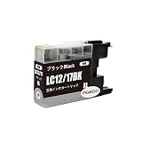 LC12/17BK 顔料 単品 ブラザープリンター用 互換インク 残量検知機能付 (LC12 LC17 DCP-J940N DCP-J925N MFC-J710D MFC-J6710CDW DCP-J525N MFC-J705D MFC-J825N MFC-J955DN DCP-J540N MFC-J840N MFC-J860DN)