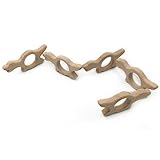 Kissteether 5pcs 手作り木製オーガニックセーフベビーテザークロコダイルペンダントオーガニックナチュラルブナ木製玩具ハンドカット動物DIYジュエリーアクセサリーを作る (5pcs)