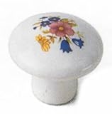 Laurey 1442 1 3 / 8インチ磁器ノブ、ブーケデザイン