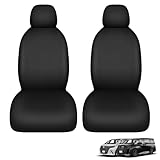 Virauto トヨタ 新型 アルファード 40系 ヴェルファイア シートカバー 1列目用 7人乗り対応 ALPHARD VELLFIRE 40系 2023年6月～ カーシートカバー 座席カバー 防水 キズ 汚れ防止 通気 滑り止め 保護 フルサラウンドシート 内装 アクセサリー 取付簡単 運転席&助手席兼用 枕一体型 PUレザー ブラック 2個入り