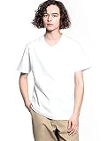 [グッドウェア] 半袖 ポケット Tシャツ Vネック USAコットン 7.6オンス ヘビーウェイト (X-Large, ホワイト)