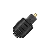光オーディオアダプター 3.5mm メスジャックプラグ デジタル Toslink オス ミニ プラグ光アダプター 光ケーブル変換アダプター 変換コネクター グレーデッドインデックス光ファイバーを備えた Toslink ジャック