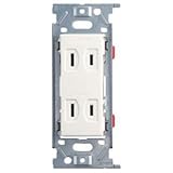 スガツネ工業 埋込ダブルコンセント AC125V 15A ピュアホワイト PXP-J-JECBN55-PW