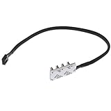 Perfk 4ウェイ　PWM　スプリッタ　ハブ　4ピン/ 3ピン　 CPU　コンピュータ　ファン　ブラック　スリーブ　12V　ブラック