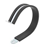 uxcell パイプクリップ 亜鉛メッキ ゴム クランプ直径60mm バンド幅15mm ホースクランプ