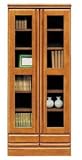 【開梱設置サービス付】完成品 国産書棚 ガラス扉 Jero (60M)