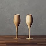 RIVERET リヴェレット ベッセル カクテルグラス ブルジョン 110ml ペア セット 竹製 食洗機対応 ホワイト/ブラウン RV-110WB