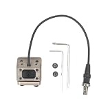 [QIRUIMY] ModButton Lit タイプ リモートスイッチ M300 / M600 フラッシュライト タクティカルラ スイッチ オフセットマウント 20mmレール 対応 サバゲー用 金属製（タン）