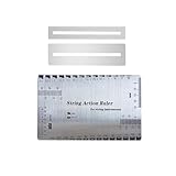 弦高ゲージ ギター 弦高定規 3個入り ギター 弦 ゲージ ルーラー フレット磨きプレート 弦高測定ツール 指板保護 指板 研削 メンテナンスツール 測定工具 メンテナンスツール ベース 弦楽器 (3点セット)