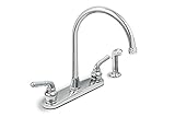 Kitchen Faucet High Arc Swivel Spout Two Handle with Pull Out Side Spray Hose, Chrome [並行輸入品]