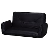 アイリスオーヤマ ソファー ブラック 幅114×奥行63.5×高さ57cm SOF-102