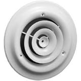 American Metal Products 1500W6 6-Inch White Round Ceiling Diffuser Ceiling, Wall & Floor Diffusers [