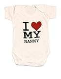 Zaza London baby-boys ' I Love My Nannyスーツベスト新生児ギフト カラー: ホワイト
