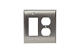 Amerock BP36511G10 Candler 1 Rocker 2 Plug Wallplate, Satin Nickel [並行輸入品]