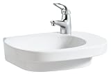 SANEI 【洗面器 水栓取付穴ワンホールタイプ】 LAUFEN ホワイト アンダーオーバーフロー付 容量:3.2L SL810556-W-104