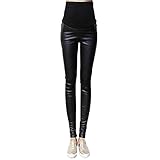 (スタイル・ワン) 1/style 2016 秋 冬 レディース 裏起毛 あったか ボア マタニティ レザー ロング パンツ M～3Ｌ (M)