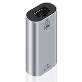 Poyiccot USB-C LAN 変換アダプター、 USB Type C to RJ45変換アダプター10/100/1000Mbps超高速 ギガビットイーサネット、無線LANアダプター 、USB Type C LANアダプター Thunderbolt 3搭載MacBook Pro/Samsungに対応
