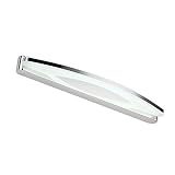 LEDミラーライト、洗面所トイレ浴室、ステンレススチールベース、防水、防曇、シルバー12W54cm（21.3インチ）