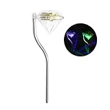 LEDGLE LEDガーデンライト ソーラーライト ダイヤモンドタイプ IP65防水 自動充電夜間自動点灯 ダイヤモンド型 飾りカラフル アウトドアライト 最大約10時間点灯 玄関/車道/芝生/庭/歩