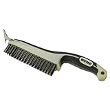 Hyde Tools 46834 11-3/4-Inch MaxxGrip Pro High-Carbon Steel Wire Brush with Scraper [並行輸入品]