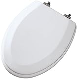 メイフェア144bn 000 Molded Wood Toilet Seat withつや消しニッケルヒンジ、Elongated、ホワイトby Bemis