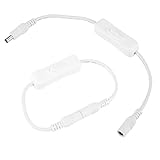 ５本入りLEDストリップコネクタ ON/OFFスイッチ付き インラインロッカースイッチ 電源コネクタ トグルスイッチ LEDテープライトのケーブル32cm 3528/5050 LEDストリップライト用