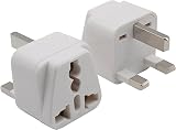 海外旅行用 変換プラグ 電源変換プラグ A,BF, C, B3, O,B コンセント変換アダプター 電源形状変換 変換器 電源変換アダプター コンセント変換 海外用 アダプター プラグ (BFタイプ ホワイト 2個)