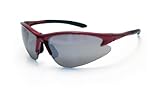 SAS Safety 540-0413 DB2 Eyewear with Clamshell, Mirror Lens/Red Frame by SAS Safety